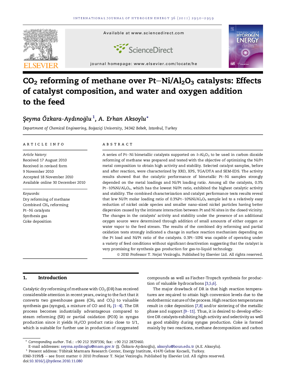 CO2 reforming of methane over Pt–Ni/Al2O3 catalysts: Effects of catalyst composition, and water and oxygen addition to the feed