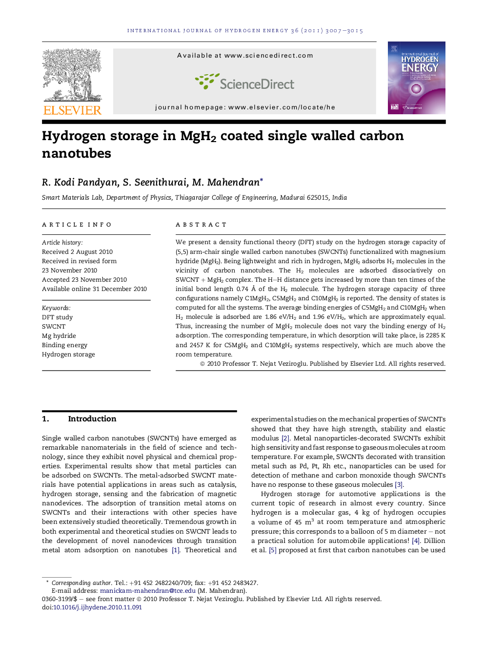 Hydrogen storage in MgH2 coated single walled carbon nanotubes