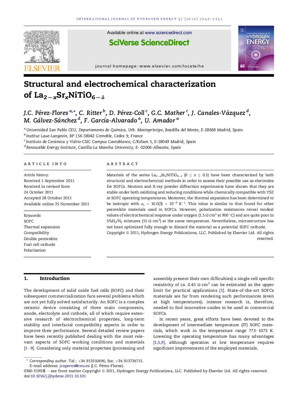 Structural and electrochemical characterization of La2−xSrxNiTiO6−δ