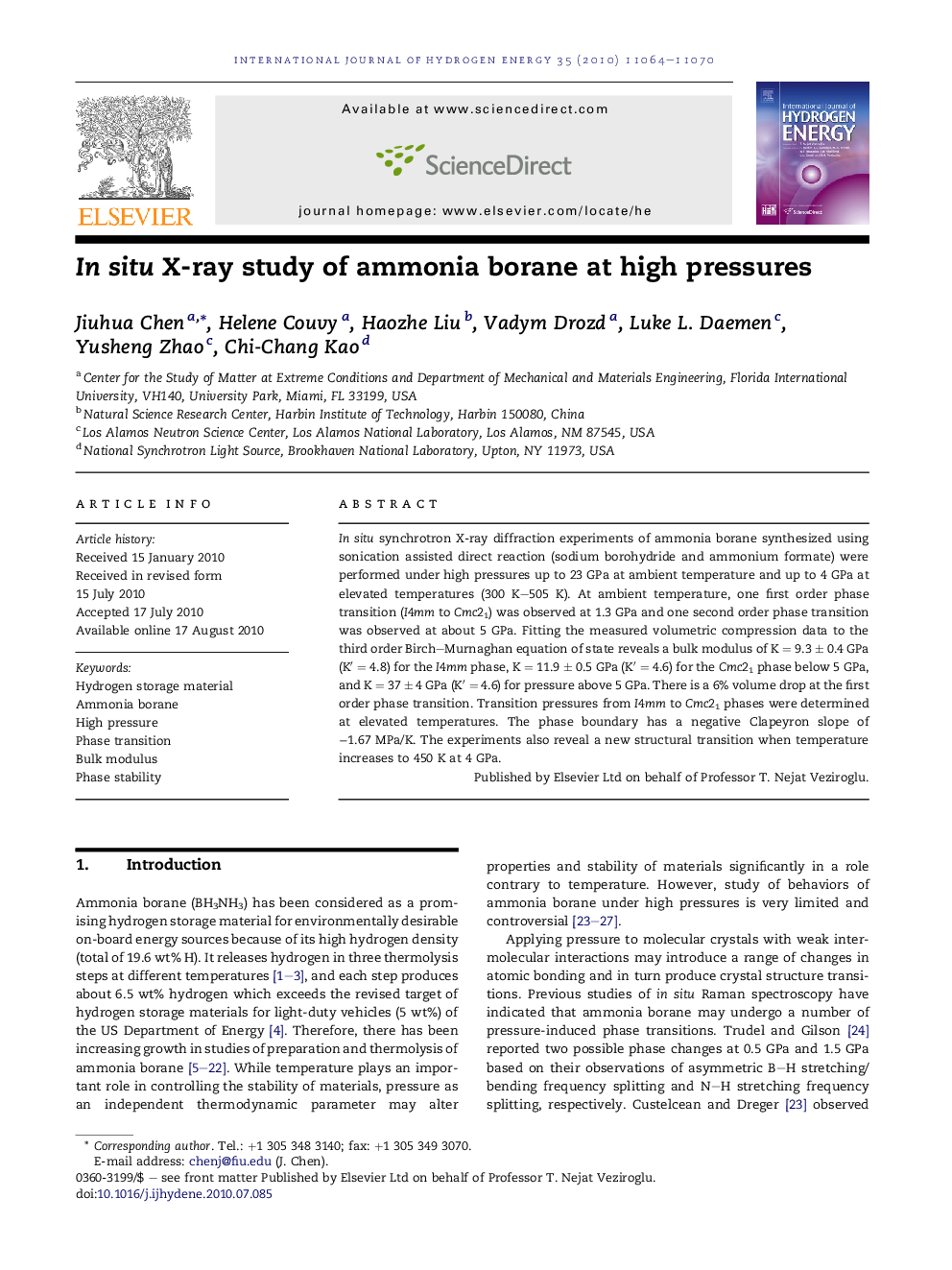 In situ X-ray study of ammonia borane at high pressures