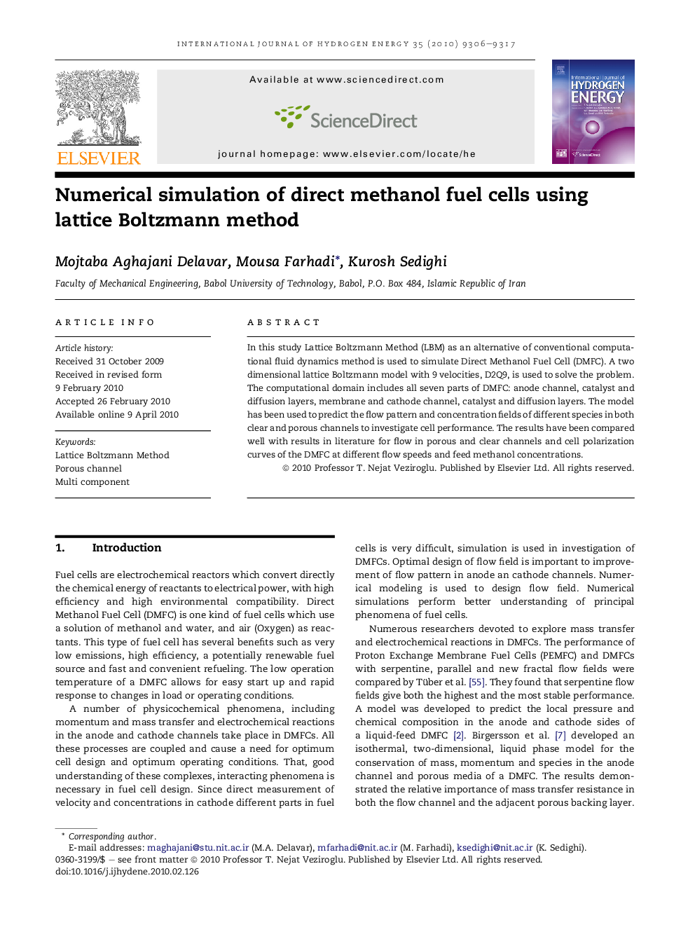 Numerical simulation of direct methanol fuel cells using lattice Boltzmann method