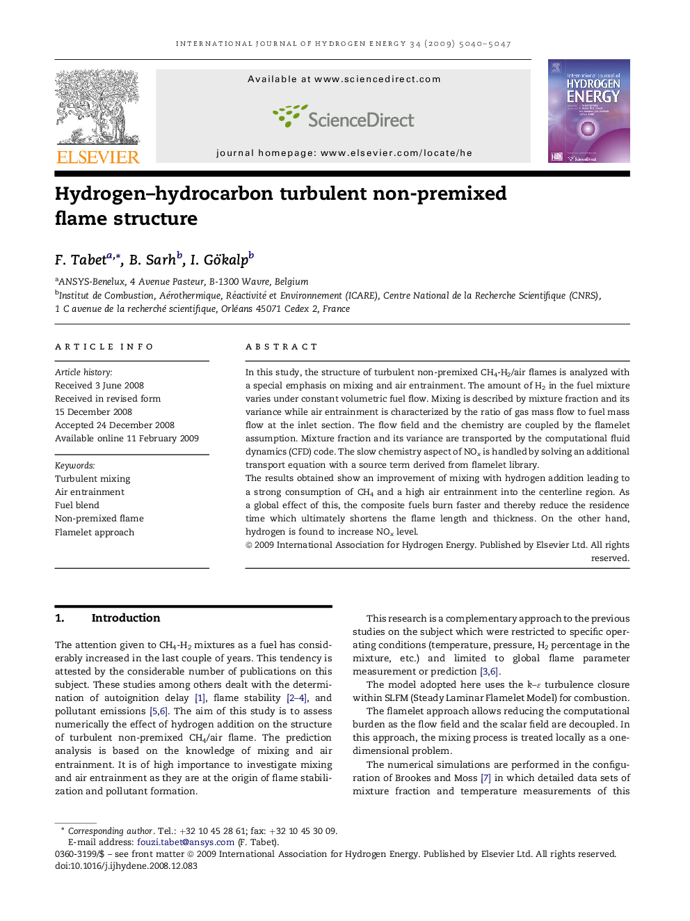 Hydrogen–hydrocarbon turbulent non-premixed flame structure