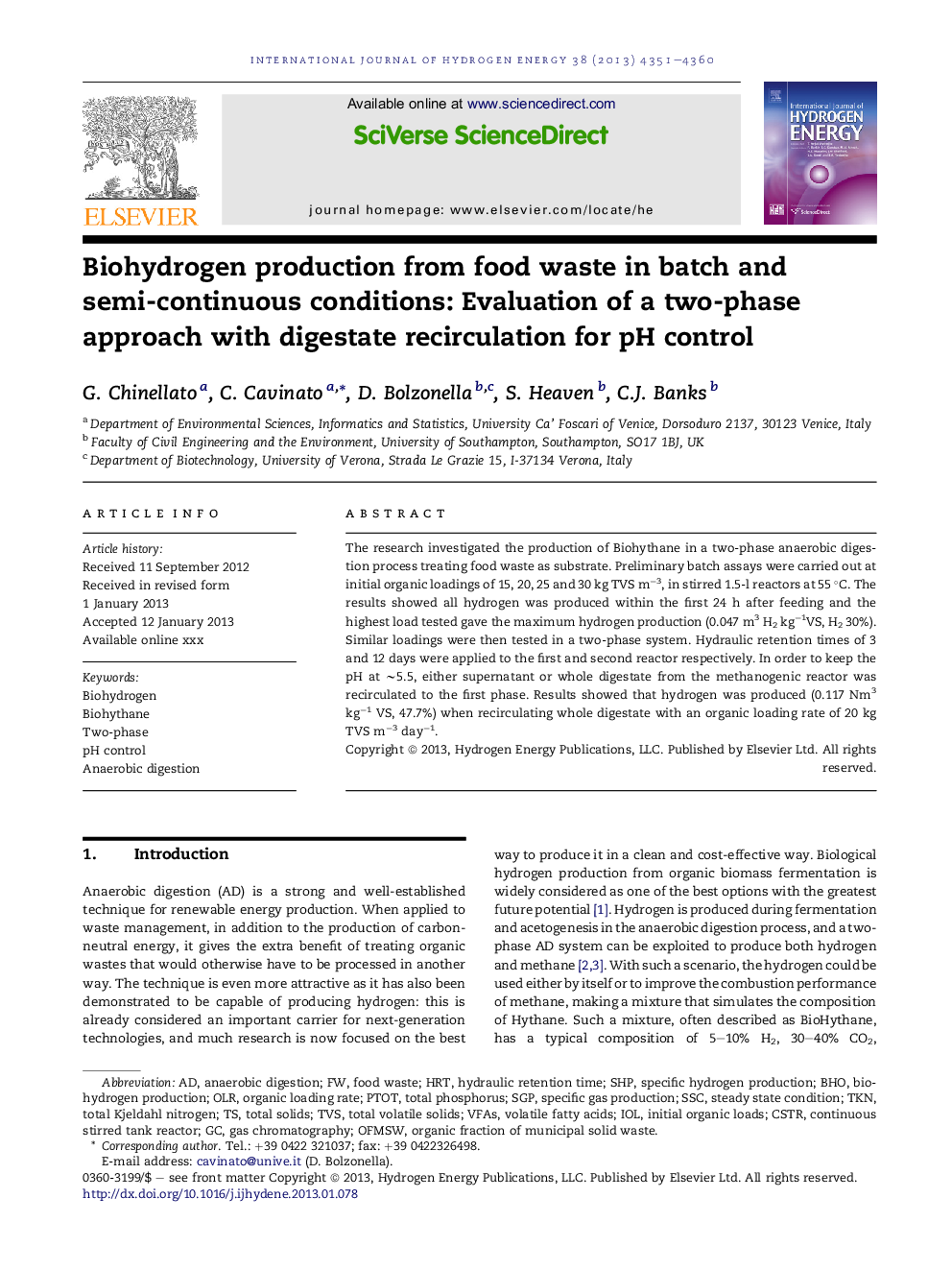 Biohydrogen production from food waste in batch and semi-continuous conditions: Evaluation of a two-phase approach with digestate recirculation for pH control