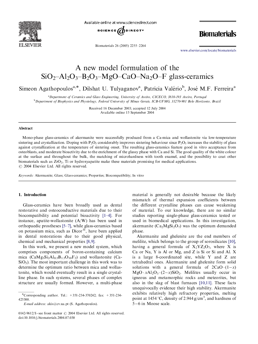 A new model formulation of the SiO2–Al2O3–B2O3–MgO–CaO–Na2O–F glass-ceramics