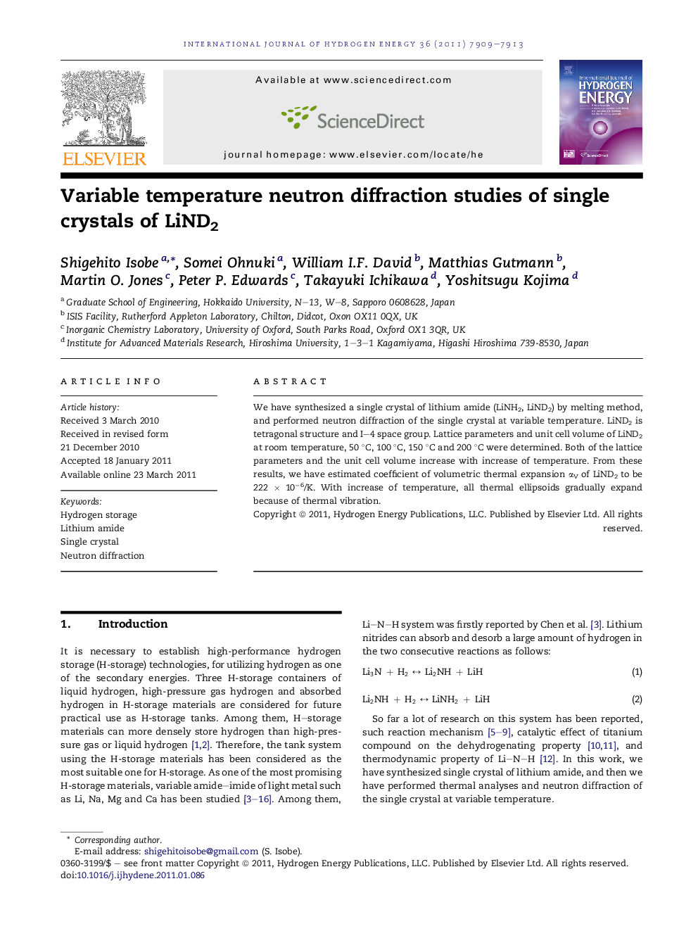 Variable temperature neutron diffraction studies of single crystals of LiND2