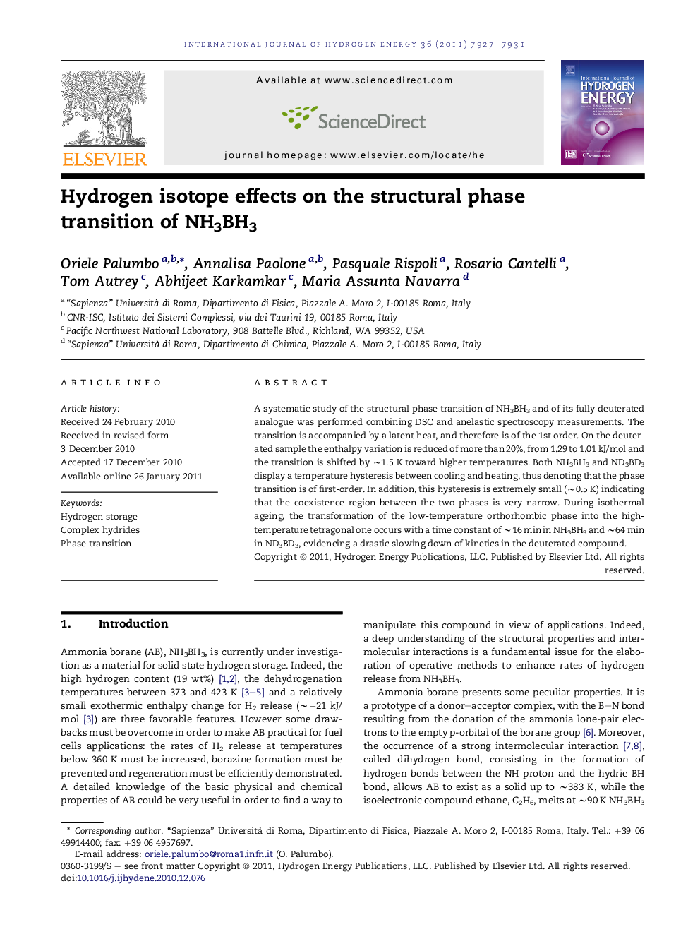 Hydrogen isotope effects on the structural phase transition of NH3BH3