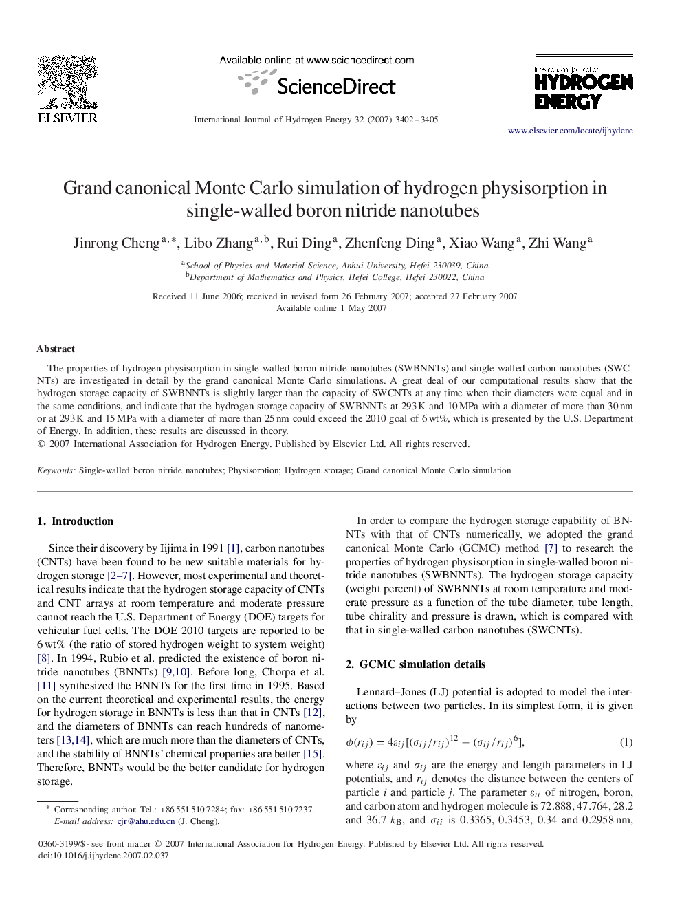 Grand canonical Monte Carlo simulation of hydrogen physisorption in single-walled boron nitride nanotubes