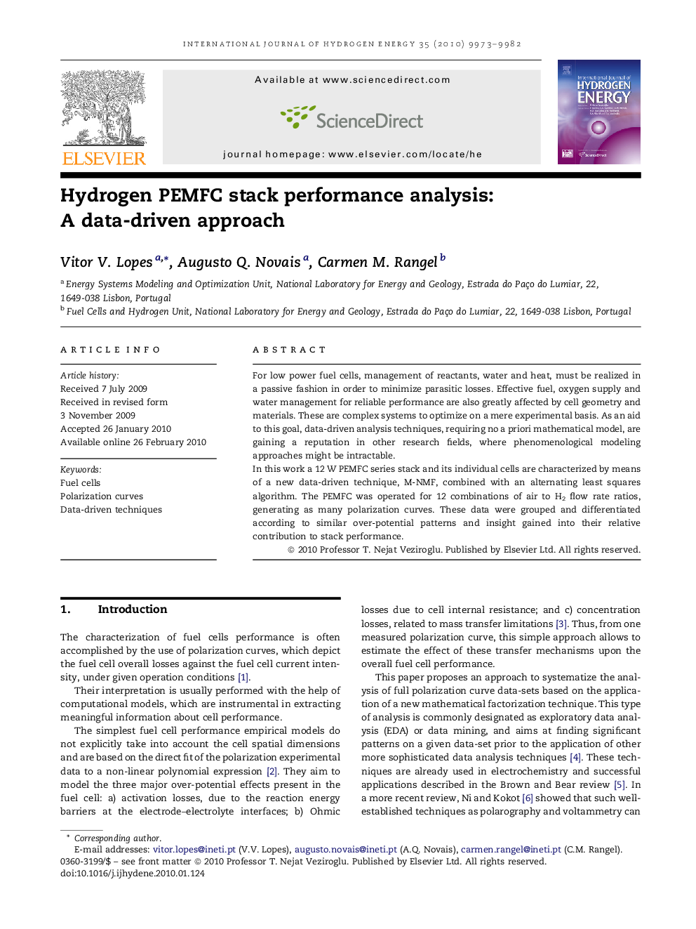 Hydrogen PEMFC stack performance analysis: A data-driven approach