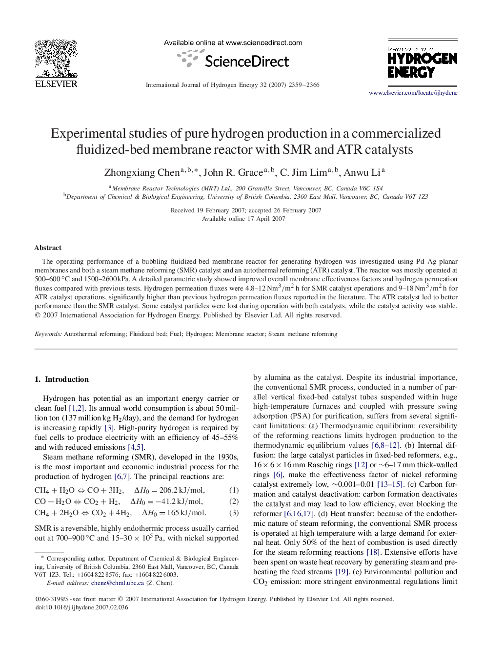 Experimental studies of pure hydrogen production in a commercialized fluidized-bed membrane reactor with SMR and ATR catalysts