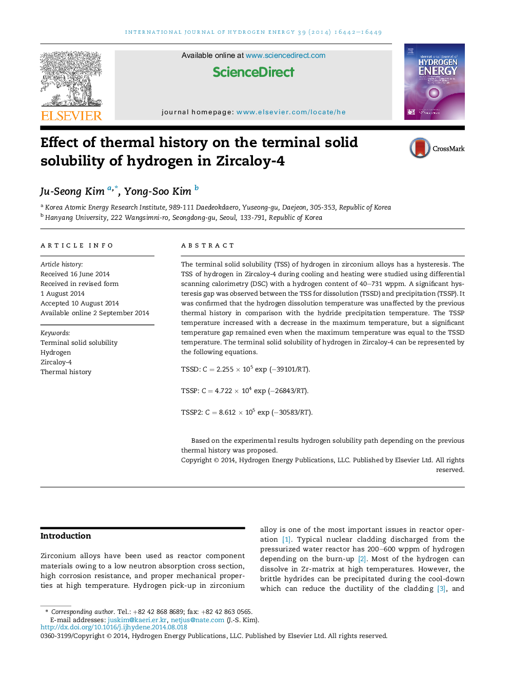 Effect of thermal history on the terminal solid solubility of hydrogen in Zircaloy-4