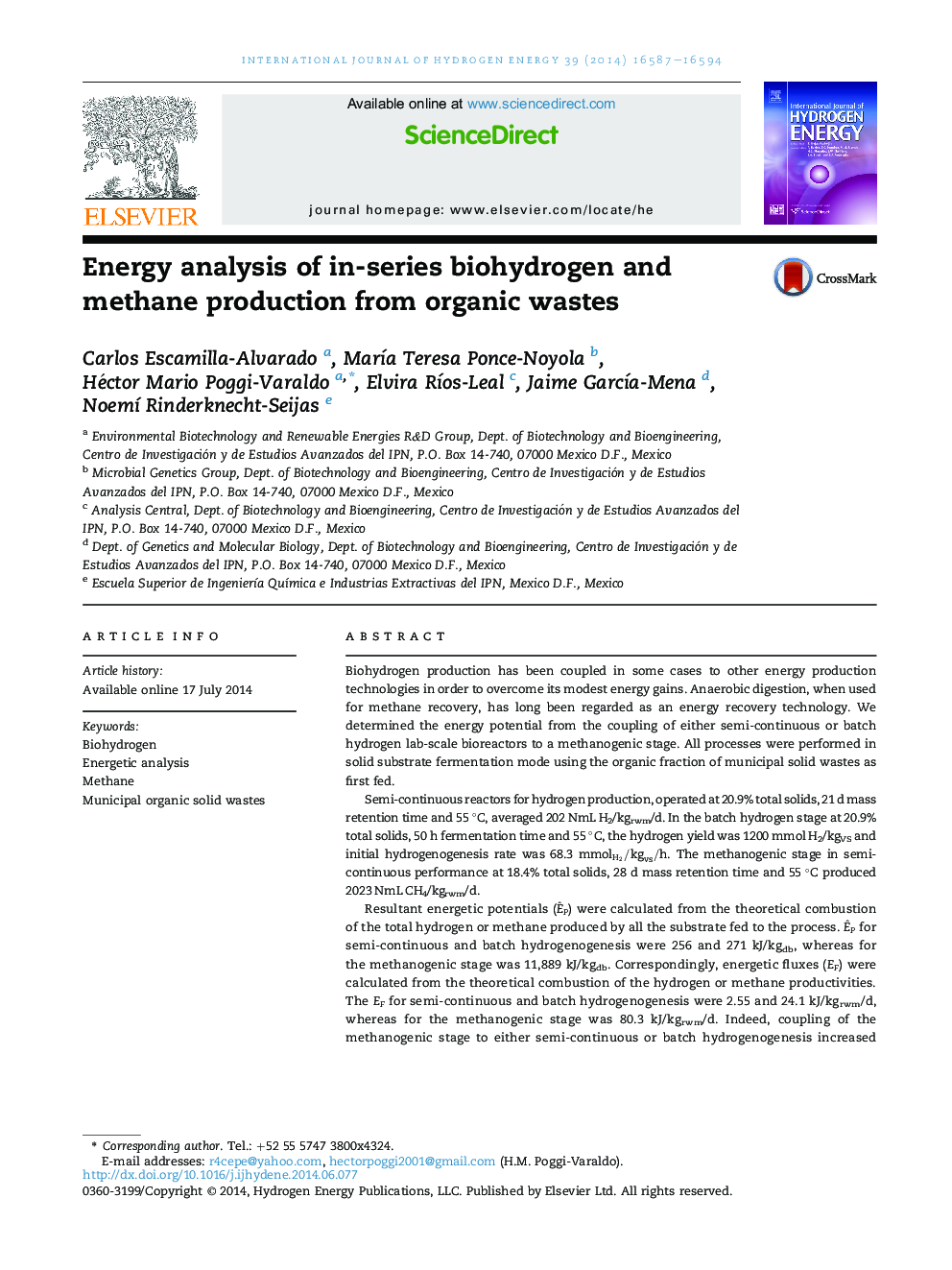 Energy analysis of in-series biohydrogen and methane production from organic wastes