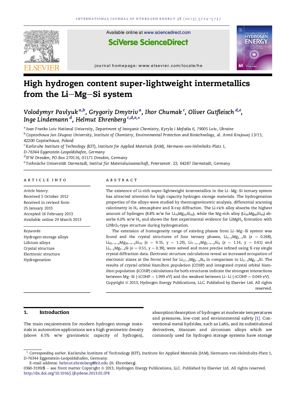 High hydrogen content super-lightweight intermetallics from the Li–Mg–Si system