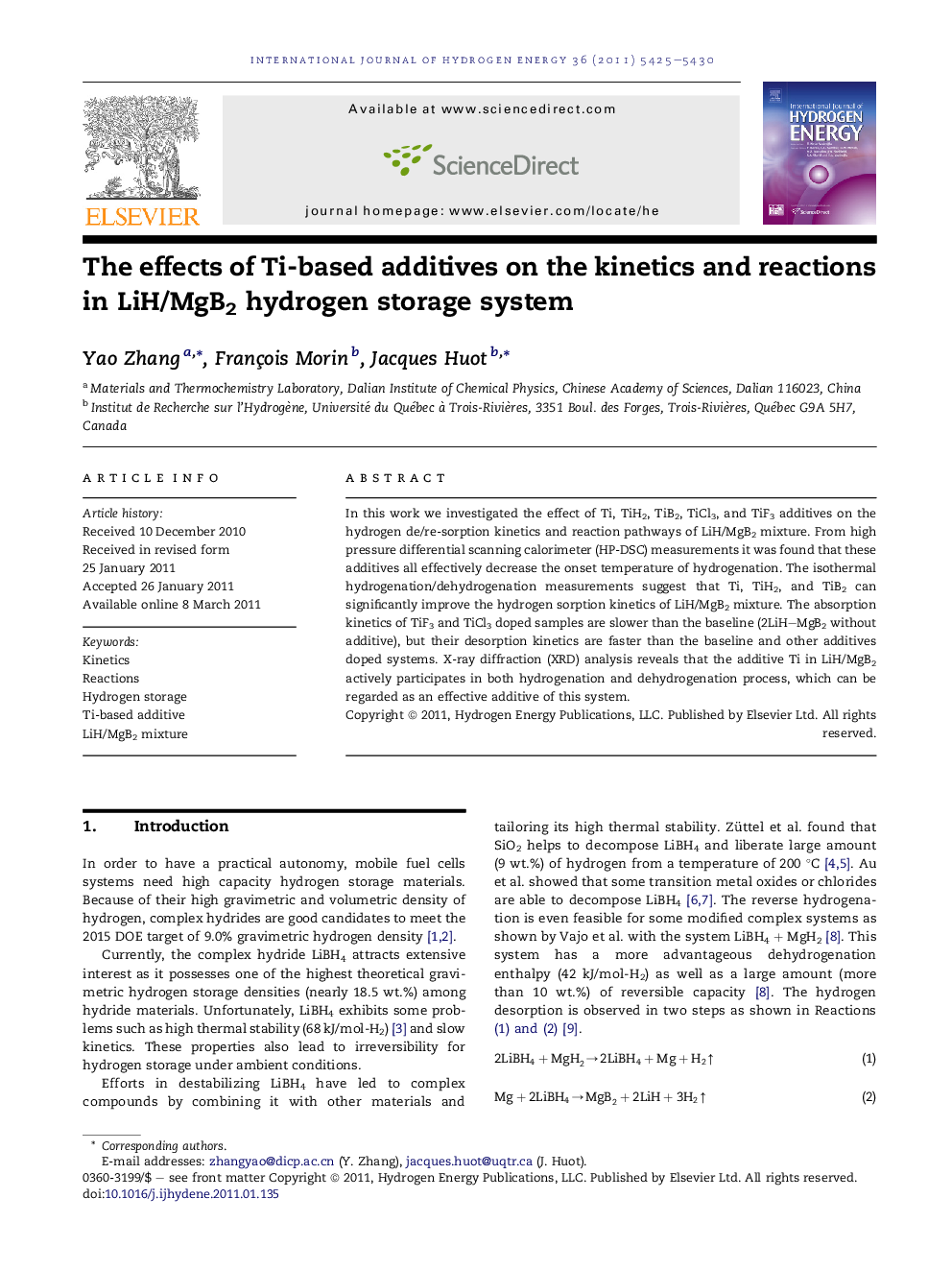 The effects of Ti-based additives on the kinetics and reactions in LiH/MgB2 hydrogen storage system