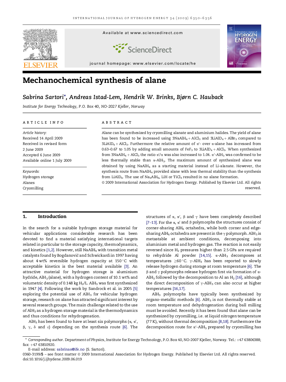 Mechanochemical synthesis of alane