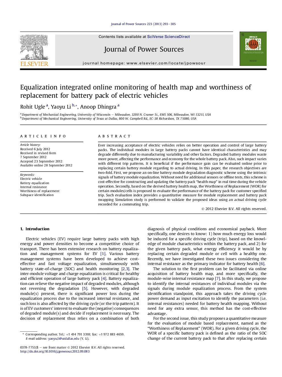 Equalization integrated online monitoring of health map and worthiness of replacement for battery pack of electric vehicles