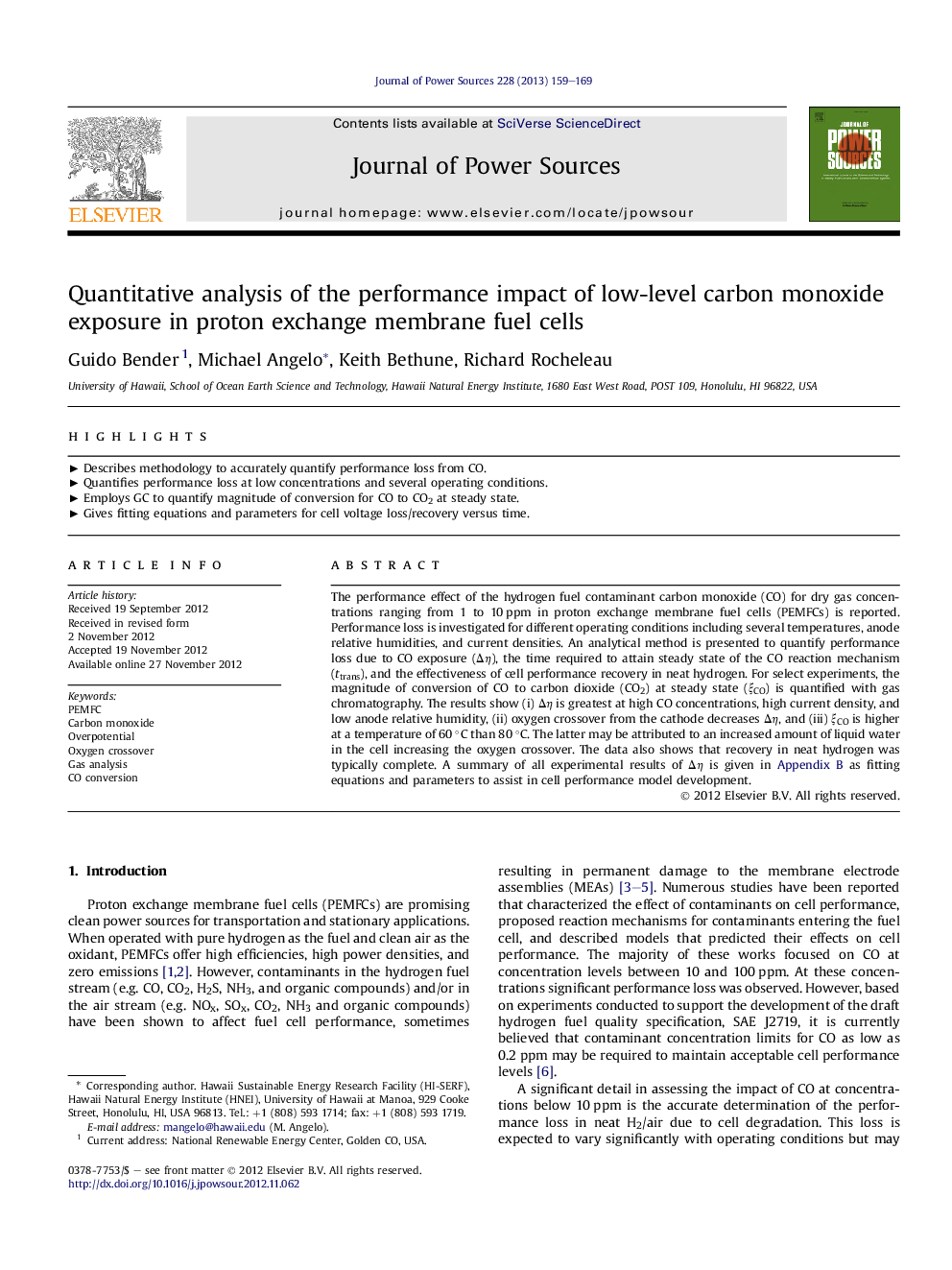 Quantitative analysis of the performance impact of low-level carbon monoxide exposure in proton exchange membrane fuel cells