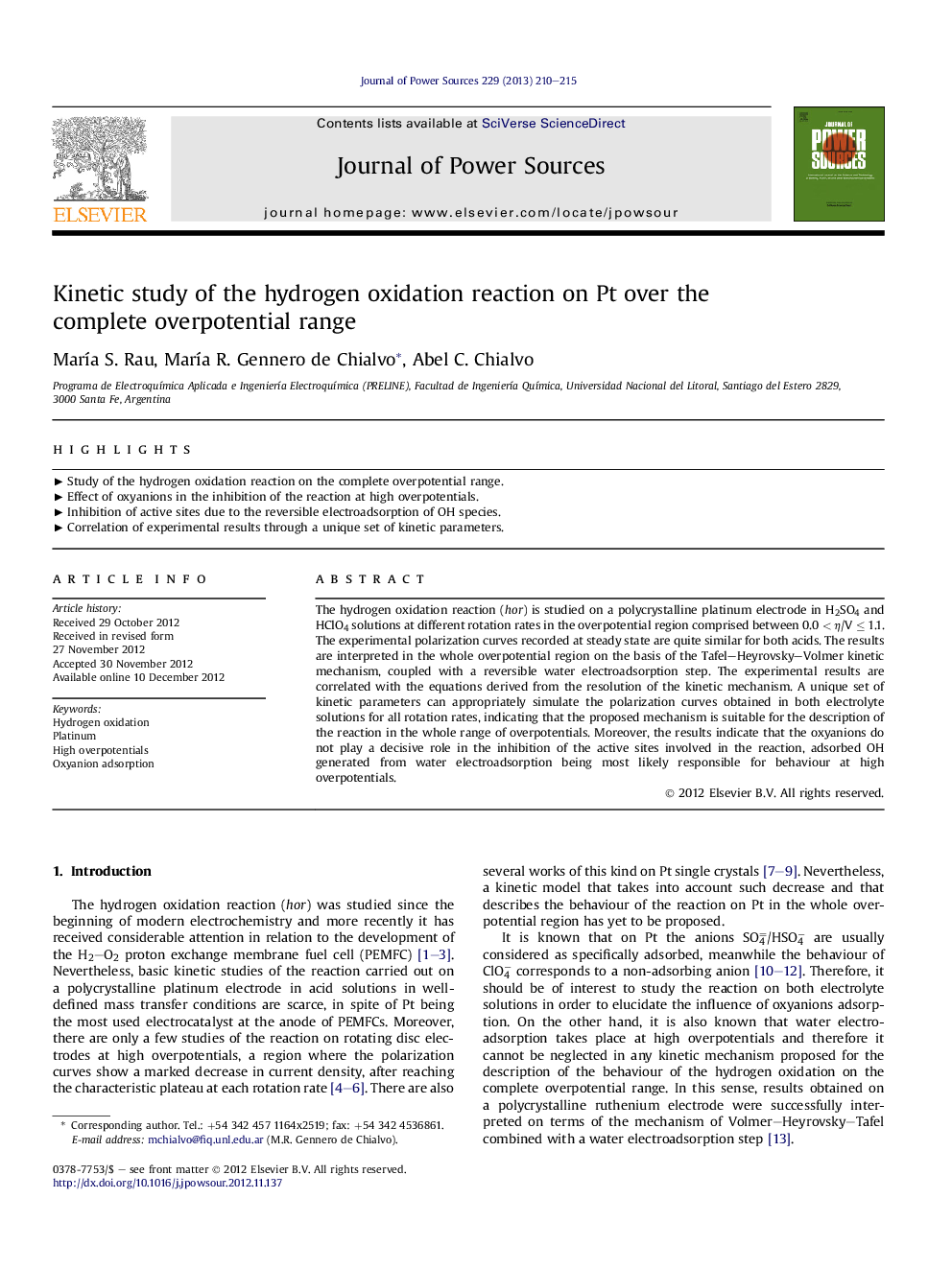 Kinetic study of the hydrogen oxidation reaction on Pt over the complete overpotential range