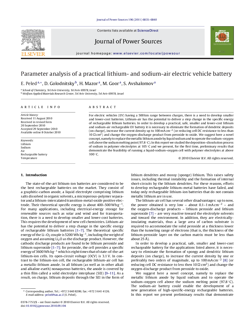 Parameter analysis of a practical lithium- and sodium-air electric vehicle battery