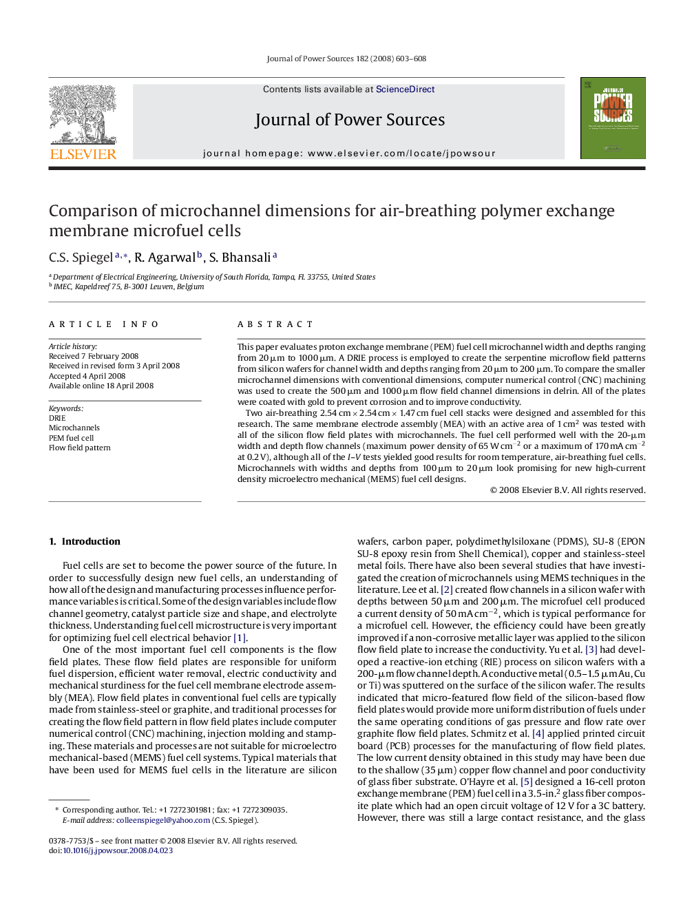 Comparison of microchannel dimensions for air-breathing polymer exchange membrane microfuel cells