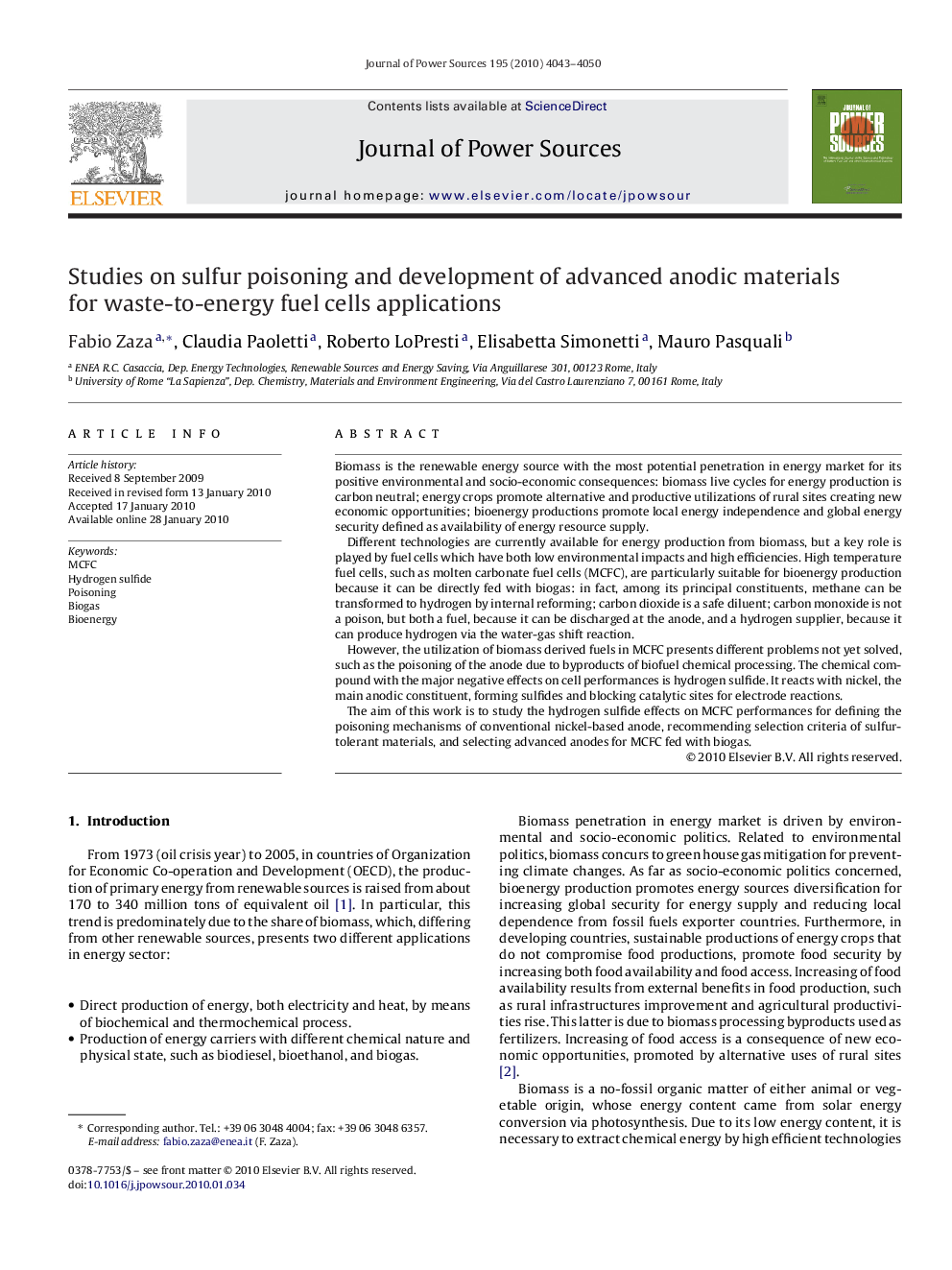 Studies on sulfur poisoning and development of advanced anodic materials for waste-to-energy fuel cells applications