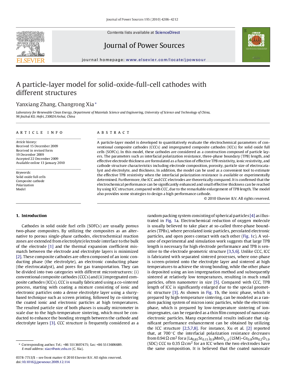 A particle-layer model for solid-oxide-full-cell cathodes with different structures