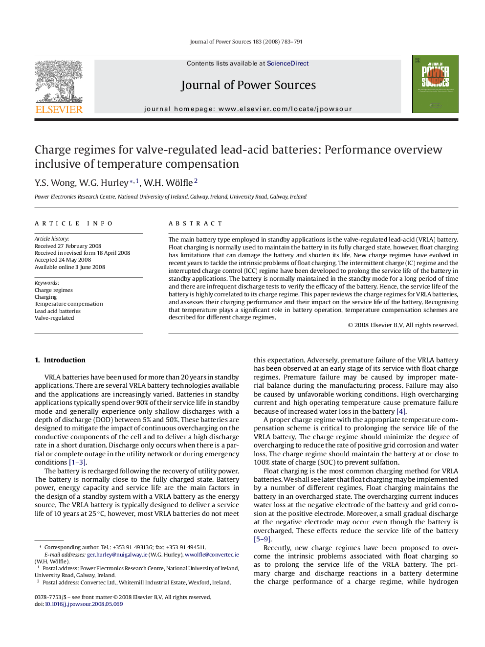 Charge regimes for valve-regulated lead-acid batteries: Performance overview inclusive of temperature compensation