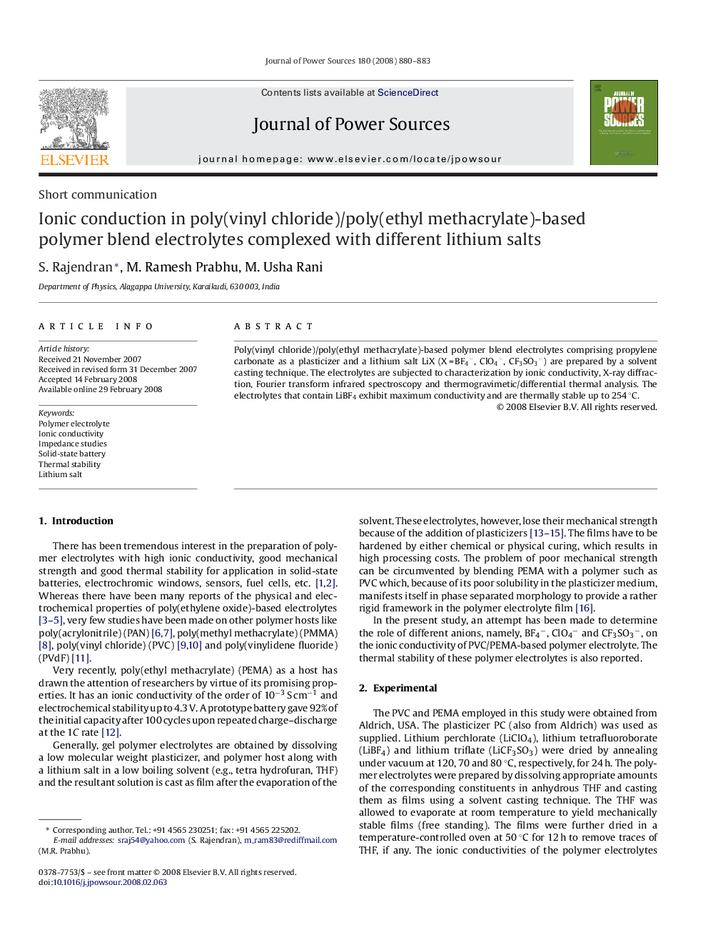 Ionic conduction in poly(vinyl chloride)/poly(ethyl methacrylate)-based polymer blend electrolytes complexed with different lithium salts