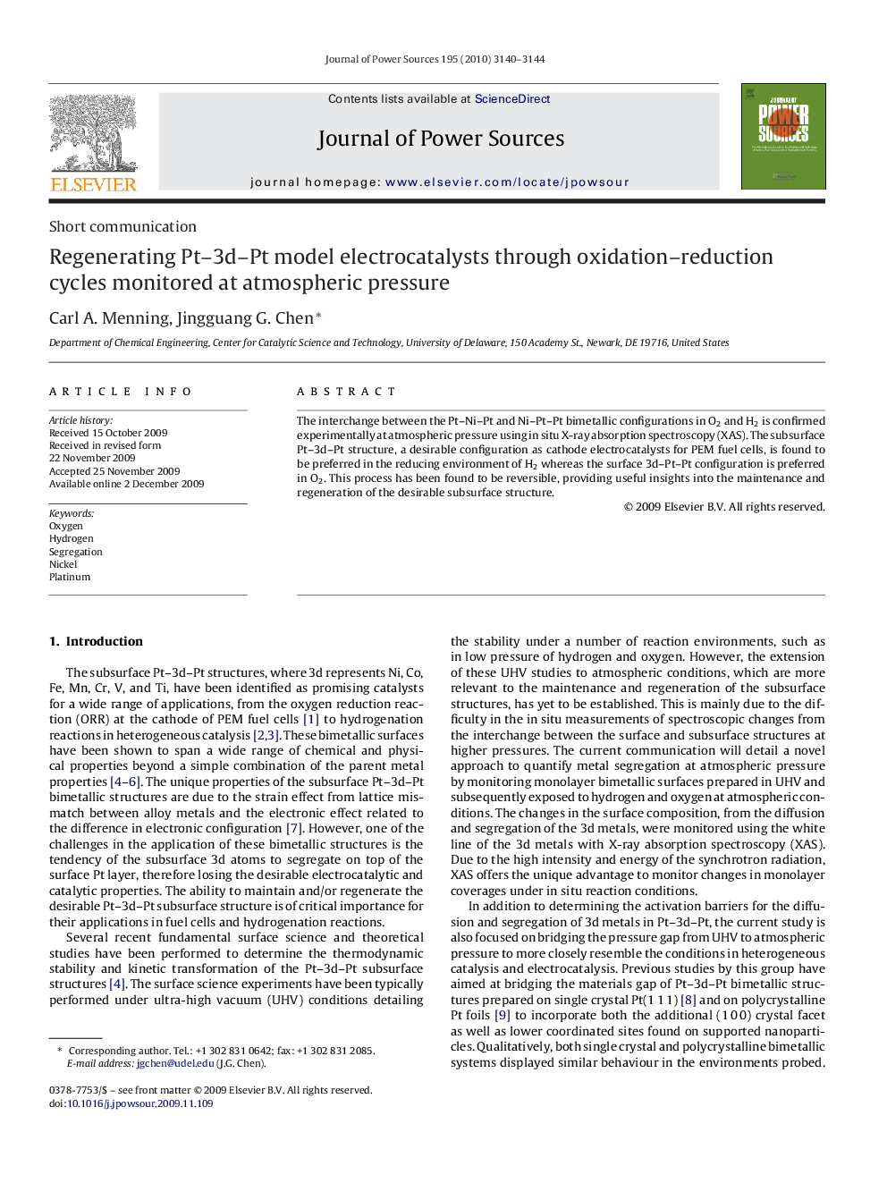 Regenerating Pt–3d–Pt model electrocatalysts through oxidation–reduction cycles monitored at atmospheric pressure