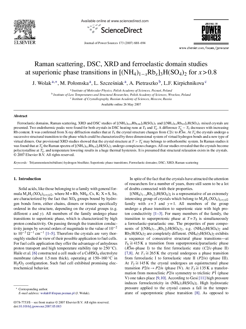 Raman scattering, DSC, XRD and ferroelastic domain studies at superionic phase transitions in [(NH4)1−xRbx]3H(SO4)2 for x > 0.8