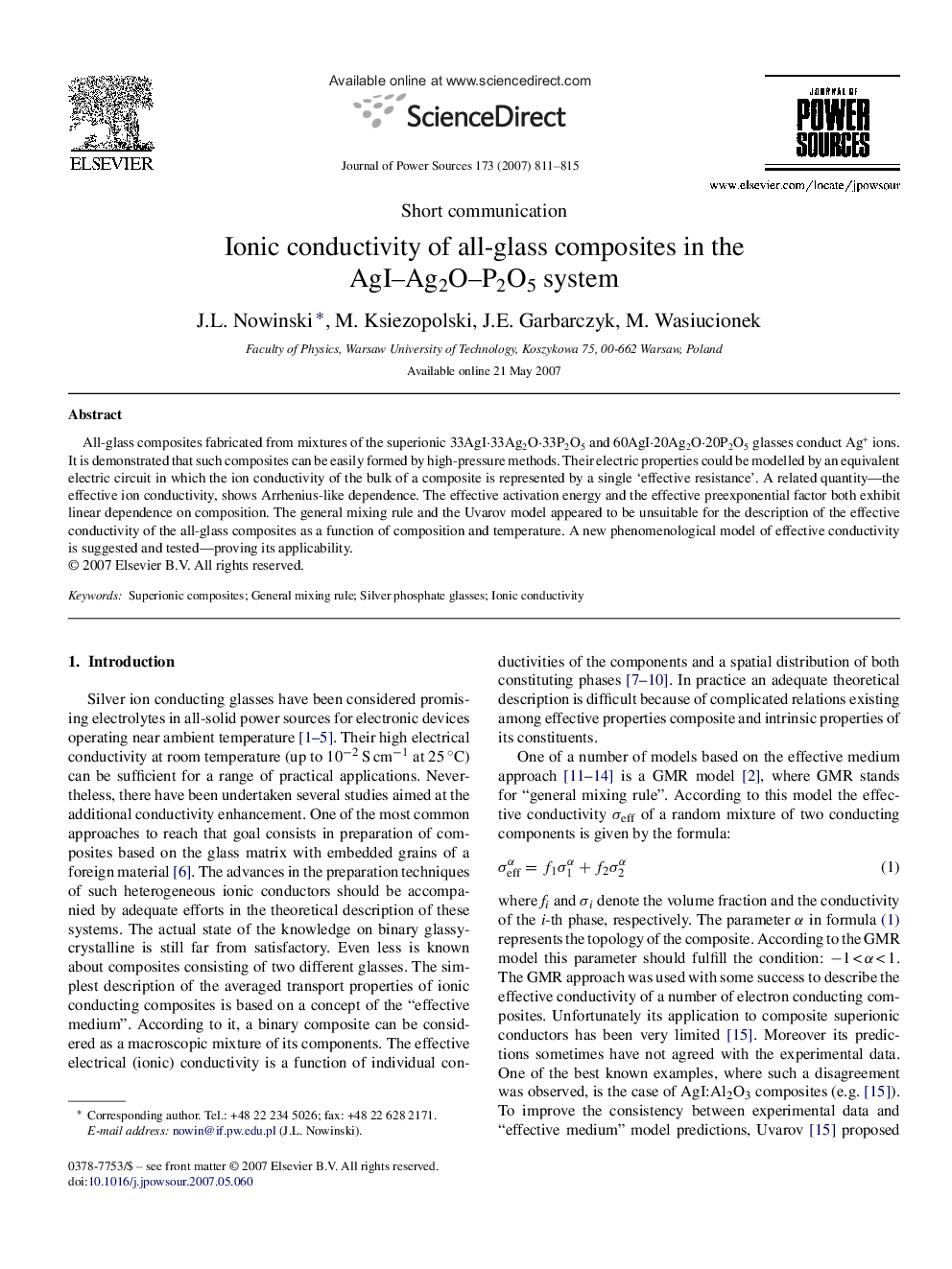 Ionic conductivity of all-glass composites in the AgI–Ag2O–P2O5 system