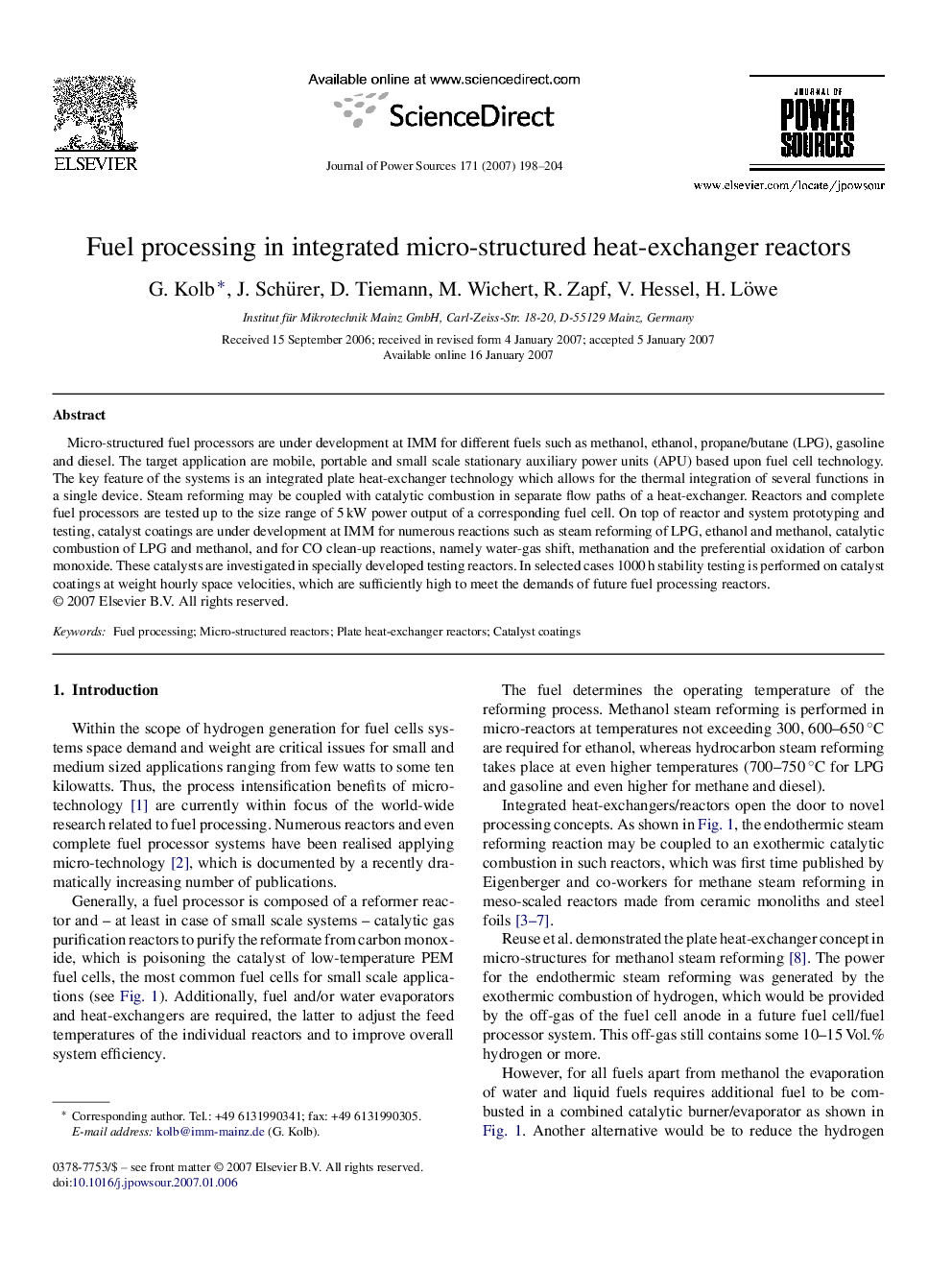 Fuel processing in integrated micro-structured heat-exchanger reactors