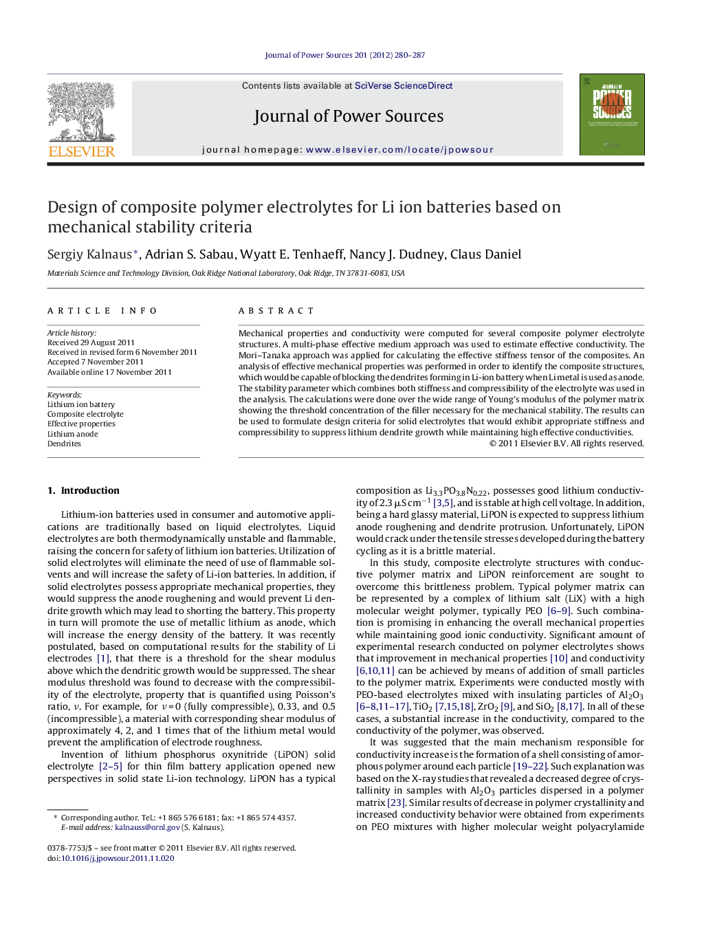 Design of composite polymer electrolytes for Li ion batteries based on mechanical stability criteria