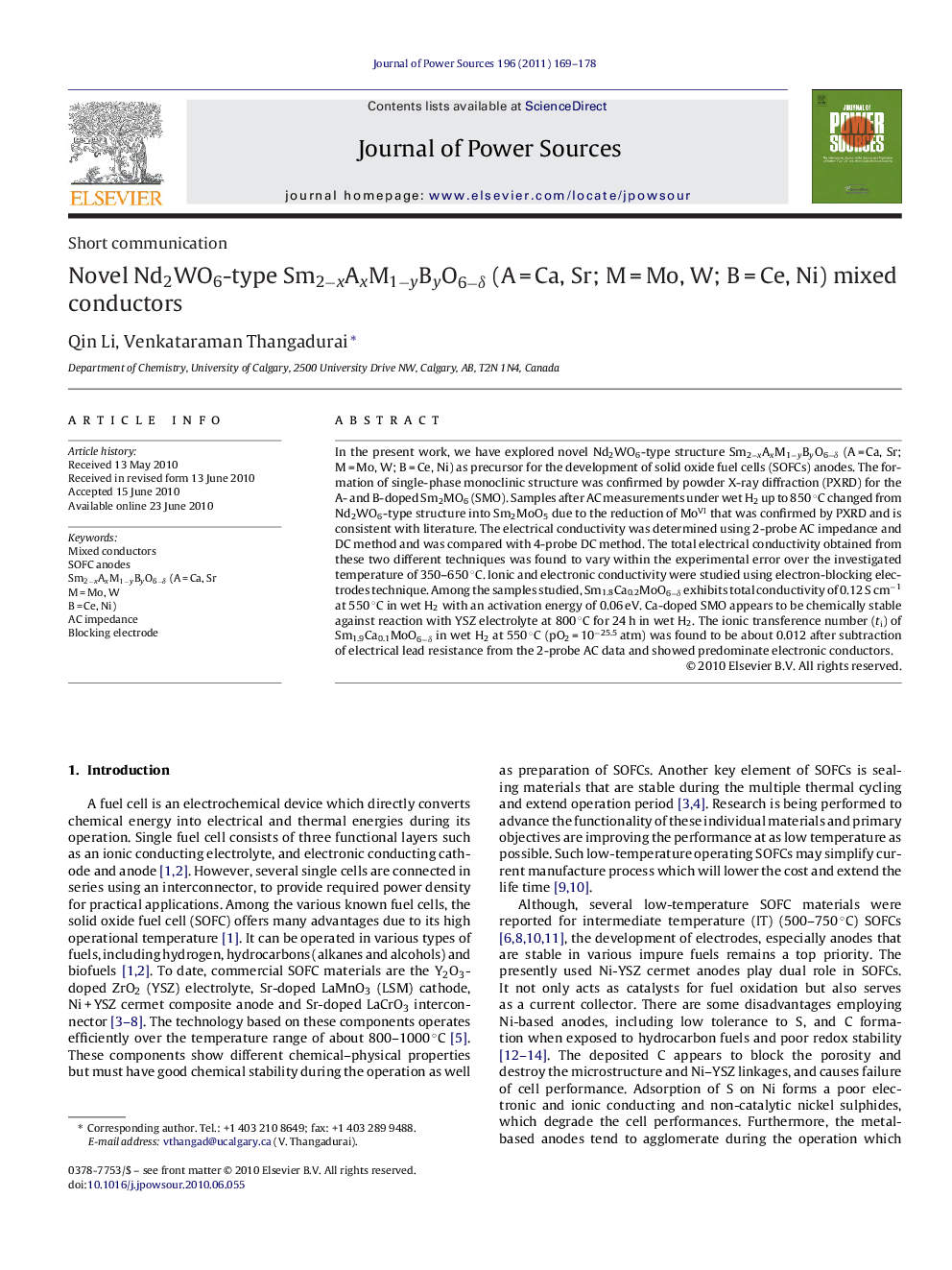 Novel Nd2WO6-type Sm2−xAxM1−yByO6−δ (A = Ca, Sr; M = Mo, W; B = Ce, Ni) mixed conductors