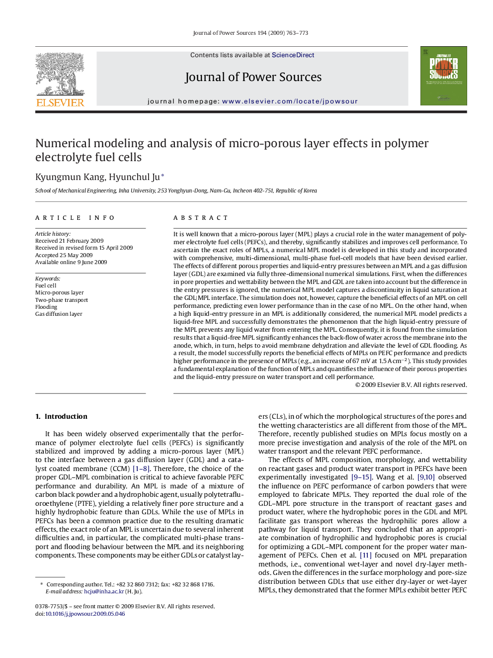 Numerical modeling and analysis of micro-porous layer effects in polymer electrolyte fuel cells