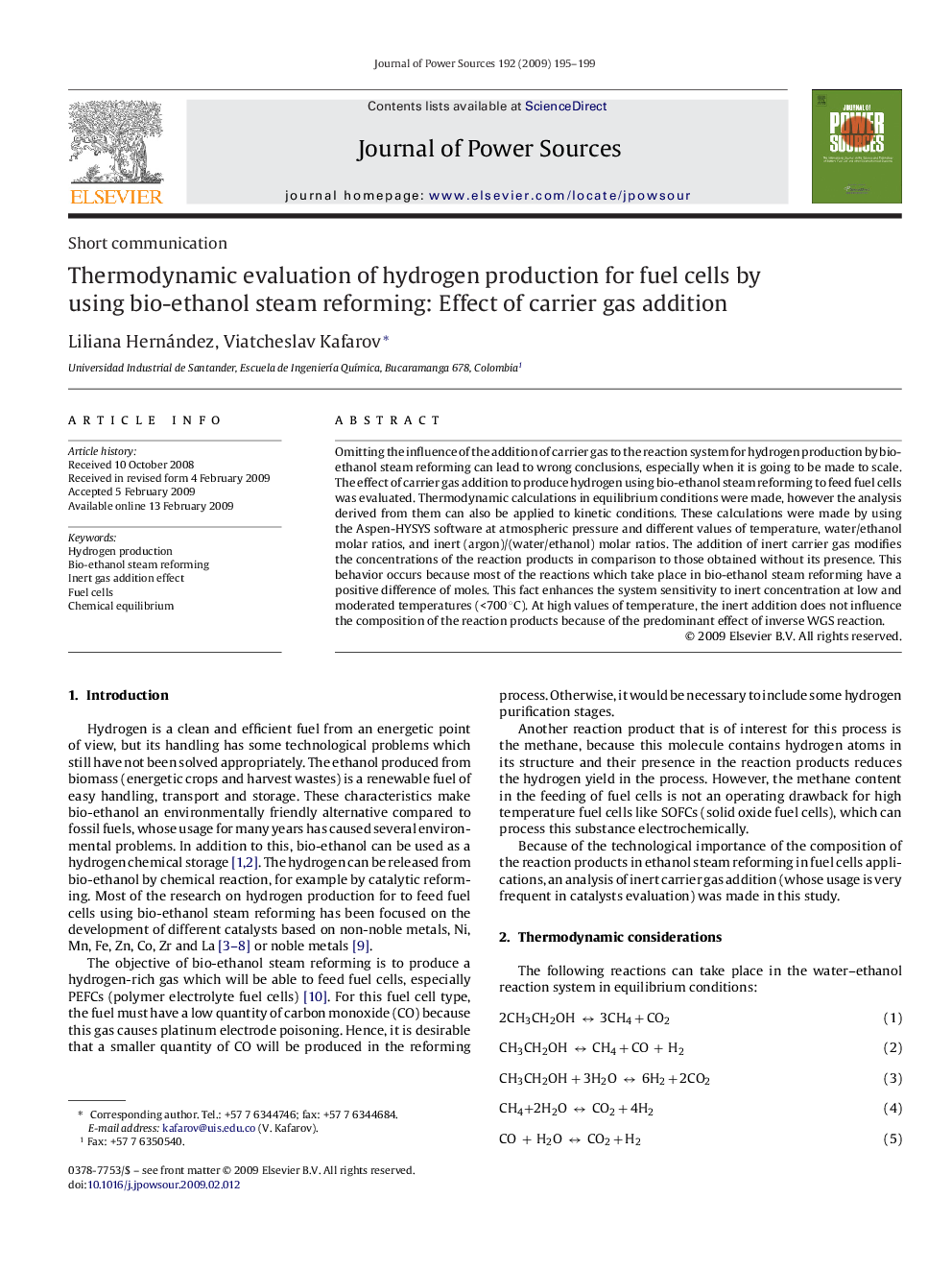 Thermodynamic evaluation of hydrogen production for fuel cells by using bio-ethanol steam reforming: Effect of carrier gas addition