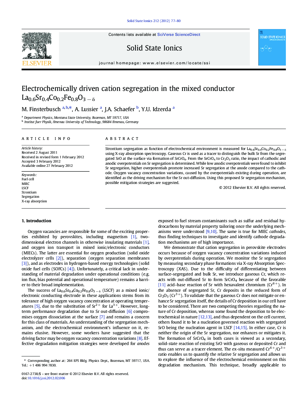 Electrochemically driven cation segregation in the mixed conductor La0.6Sr0.4Co0.2Fe0.8O3 − δ