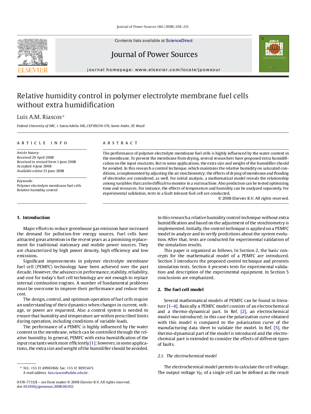 Relative humidity control in polymer electrolyte membrane fuel cells without extra humidification