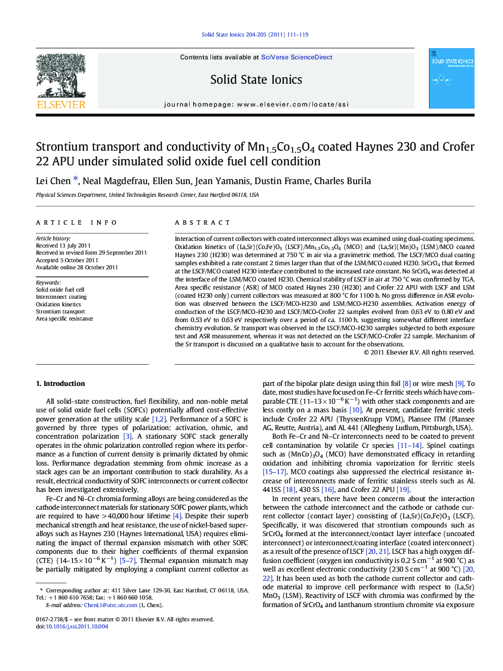 Strontium transport and conductivity of Mn1.5Co1.5O4 coated Haynes 230 and Crofer 22 APU under simulated solid oxide fuel cell condition