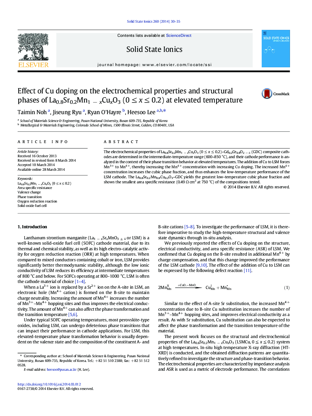 Effect of Cu doping on the electrochemical properties and structural phases of La0.8Sr0.2Mn1 − xCuxO3 (0 ≤ x ≤ 0.2) at elevated temperature