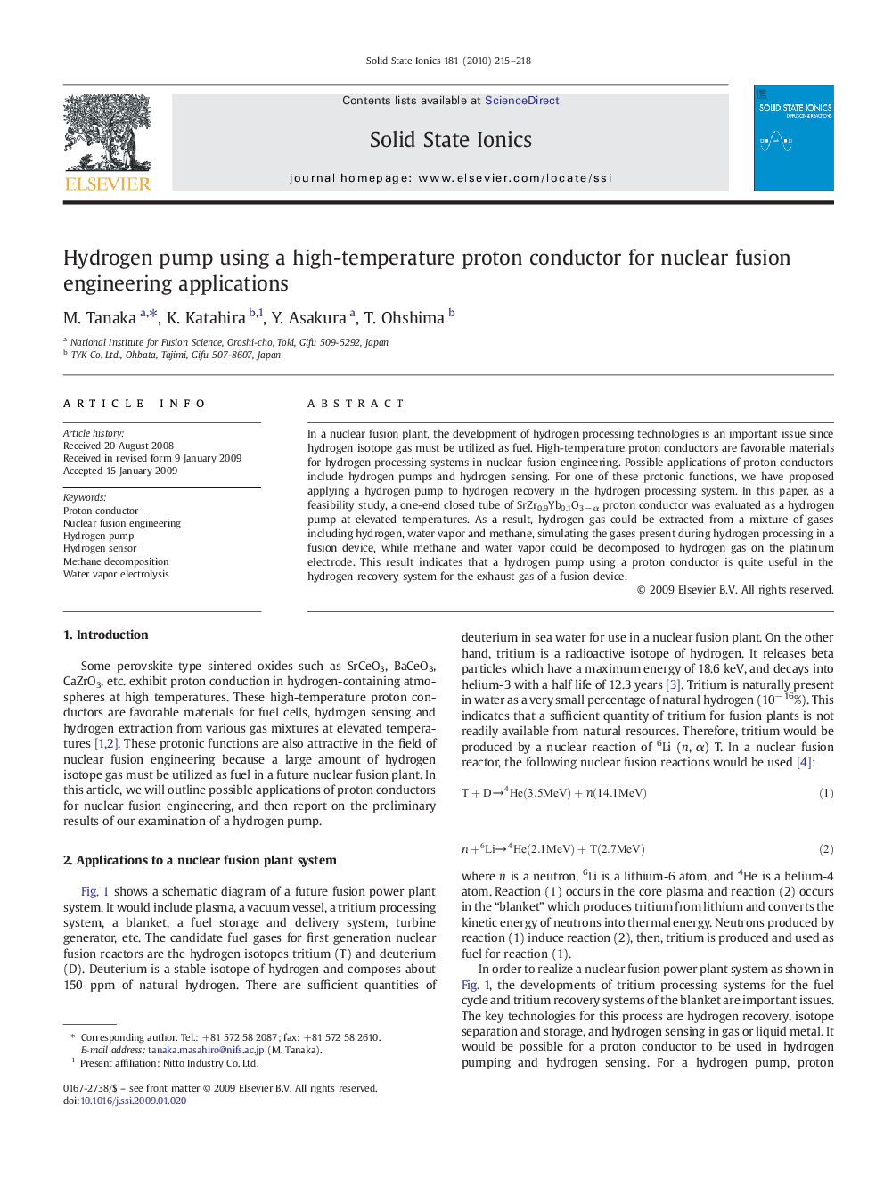 Hydrogen pump using a high-temperature proton conductor for nuclear fusion engineering applications