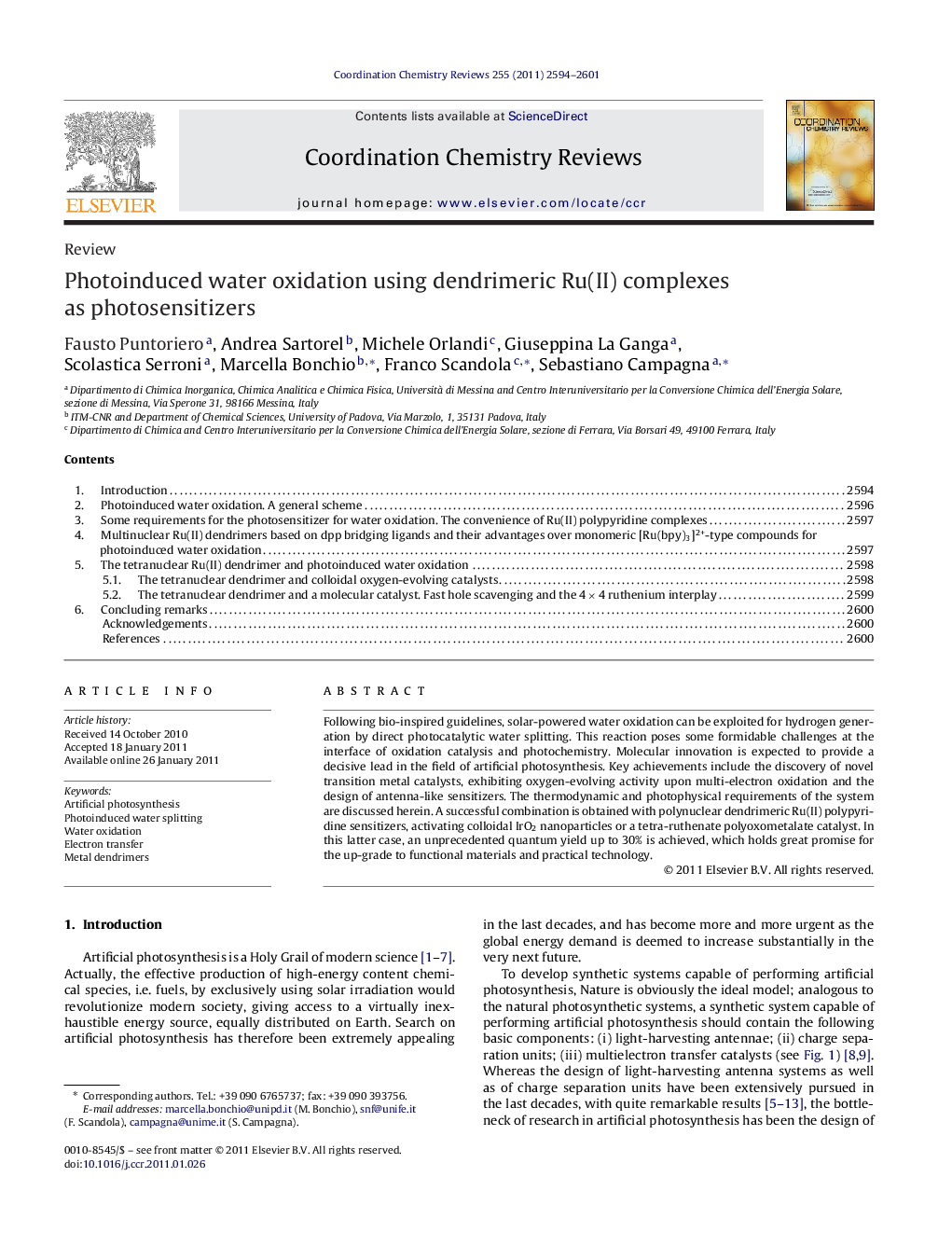 Photoinduced water oxidation using dendrimeric Ru(II) complexes as photosensitizers