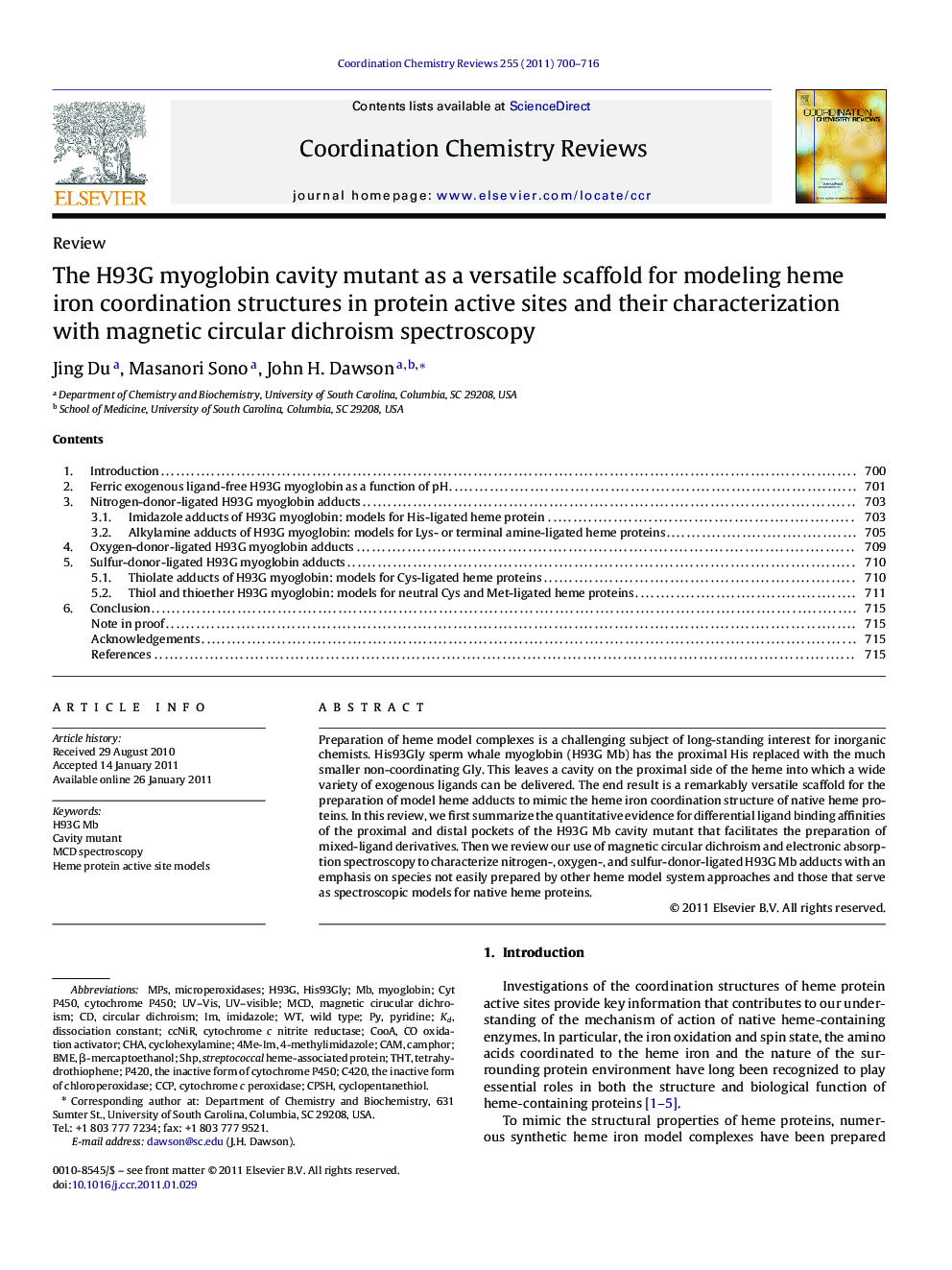 The H93G myoglobin cavity mutant as a versatile scaffold for modeling heme iron coordination structures in protein active sites and their characterization with magnetic circular dichroism spectroscopy