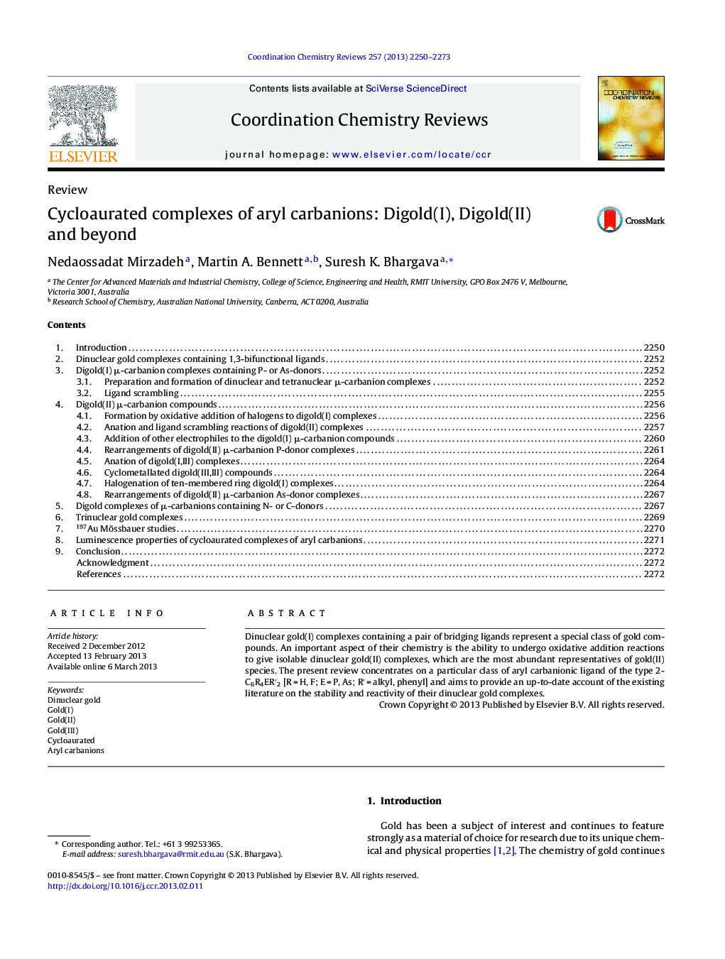 Cycloaurated complexes of aryl carbanions: Digold(I), Digold(II) and beyond