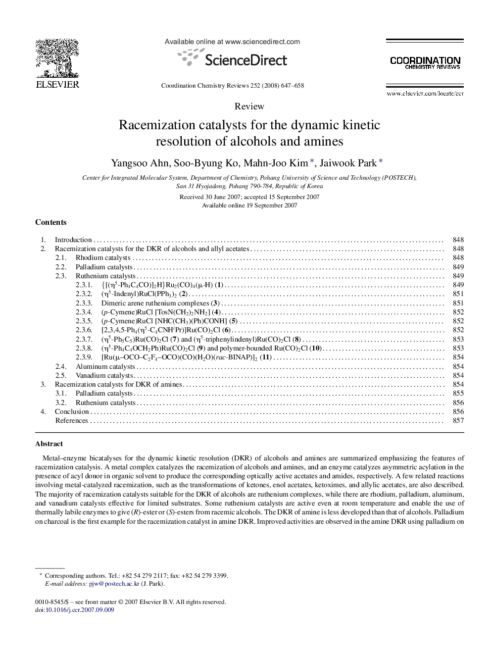 Racemization catalysts for the dynamic kinetic resolution of alcohols and amines