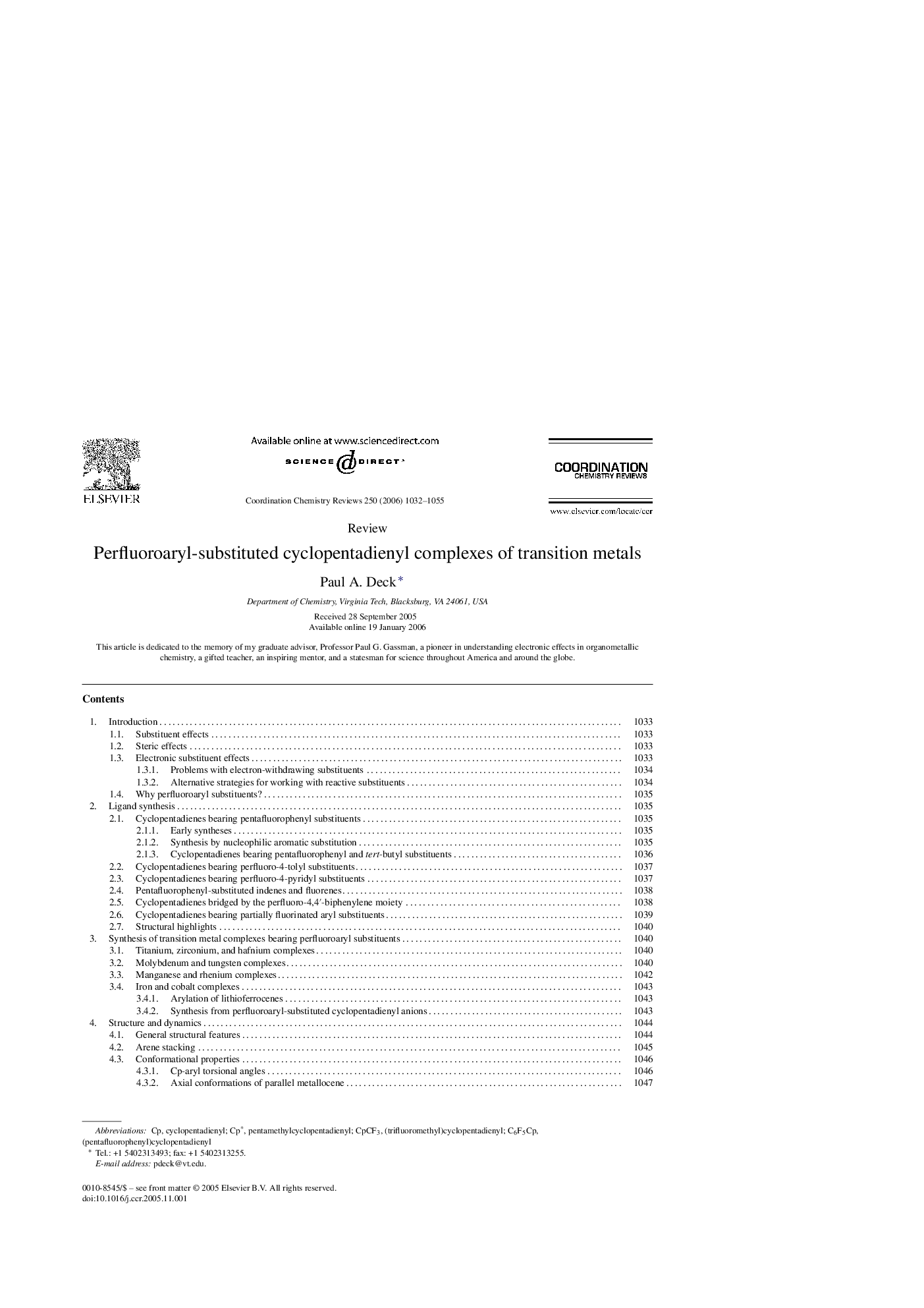 Perfluoroaryl-substituted cyclopentadienyl complexes of transition metals