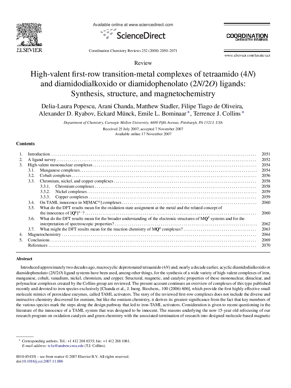 High-valent first-row transition-metal complexes of tetraamido (4N) and diamidodialkoxido or diamidophenolato (2N/2O) ligands: Synthesis, structure, and magnetochemistry