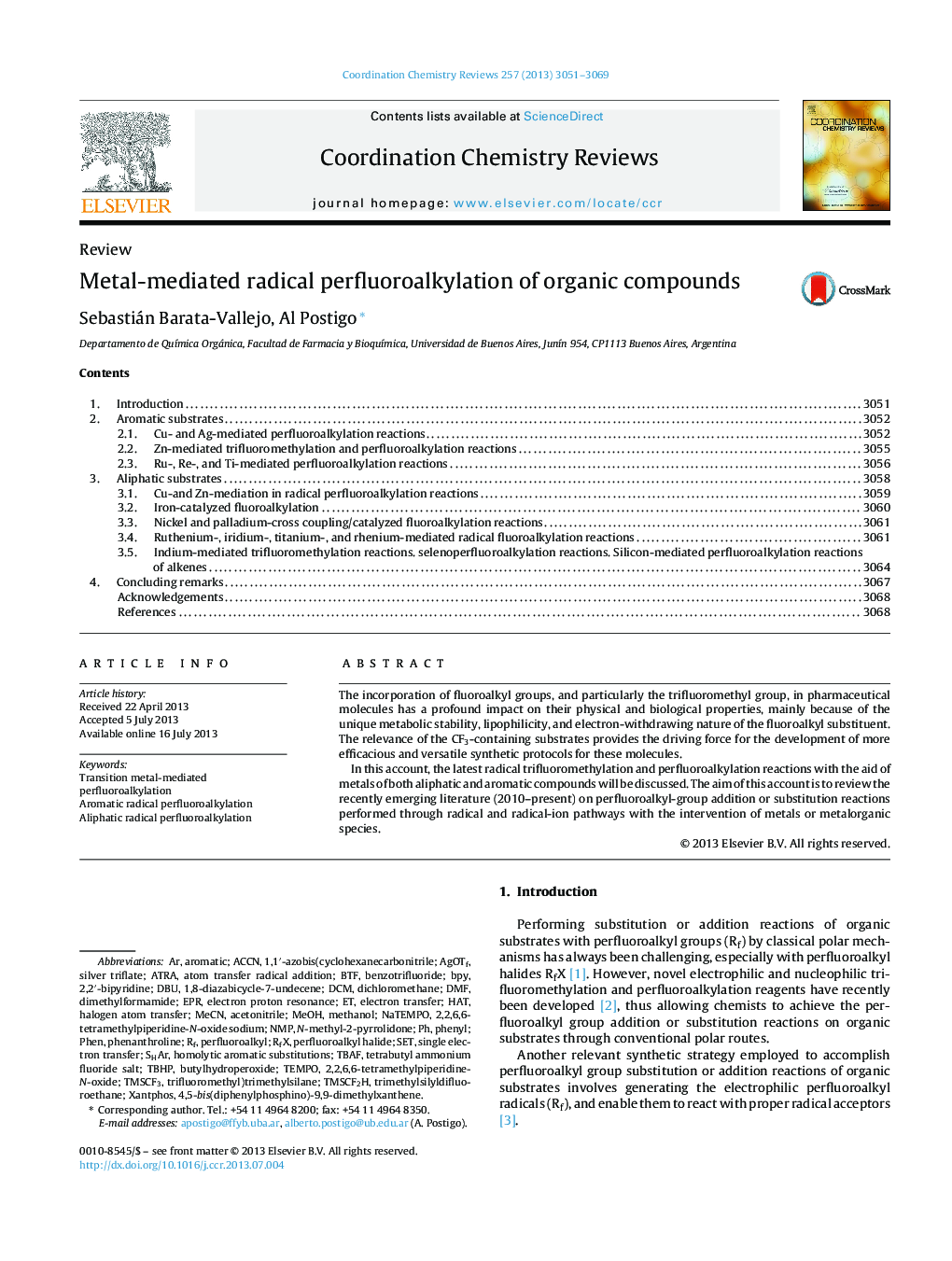 Metal-mediated radical perfluoroalkylation of organic compounds