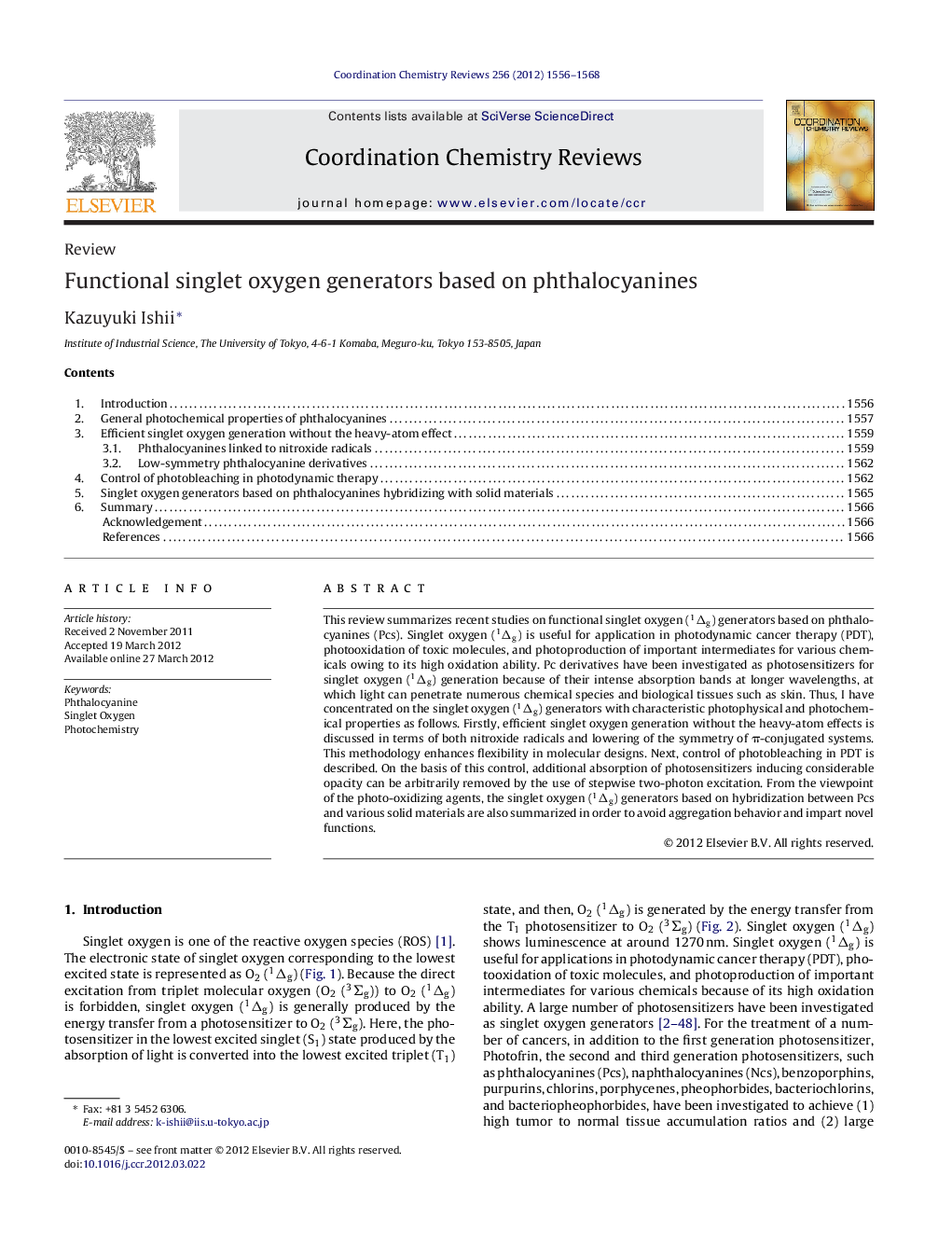 Functional singlet oxygen generators based on phthalocyanines