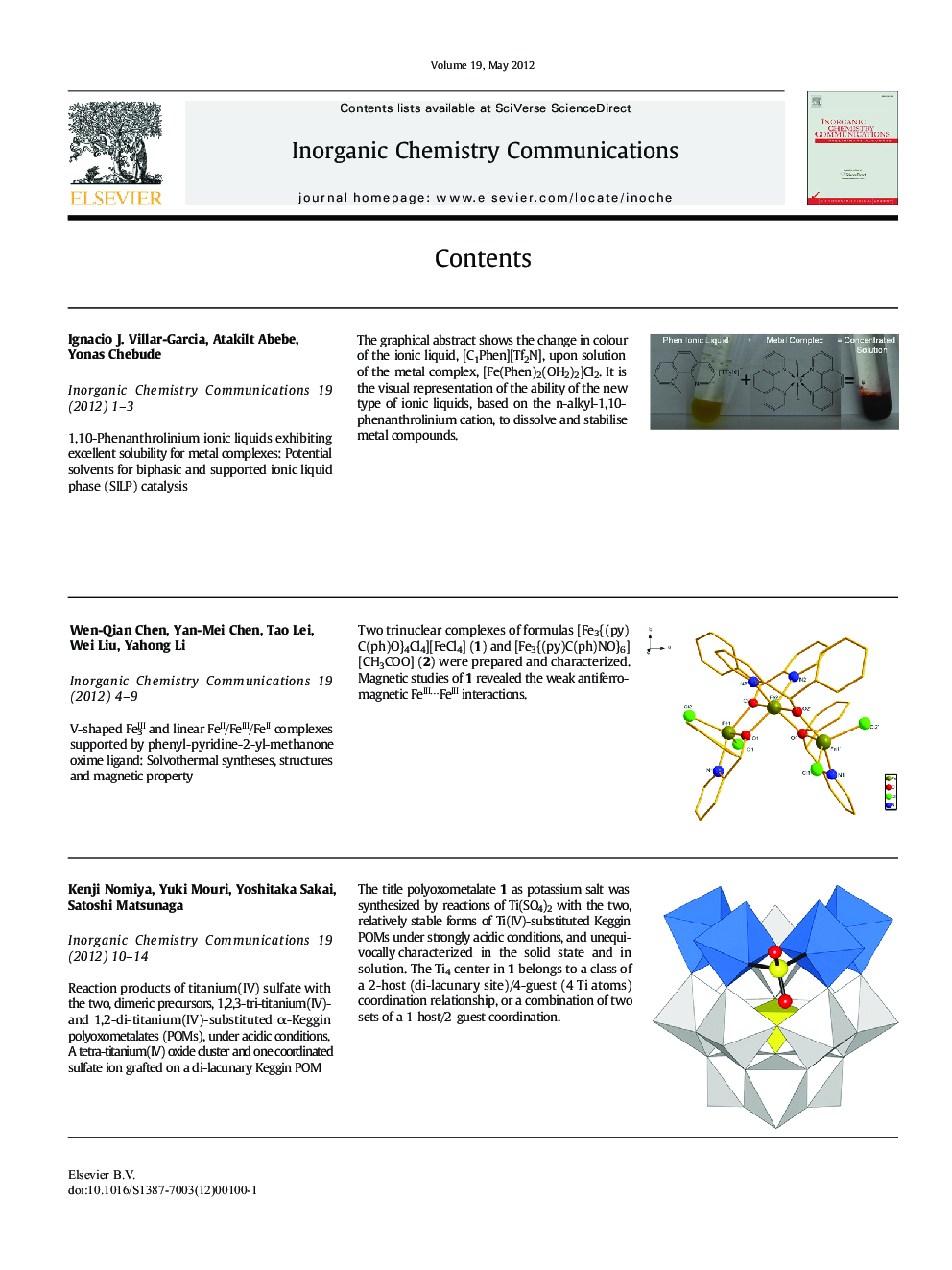 Contents List