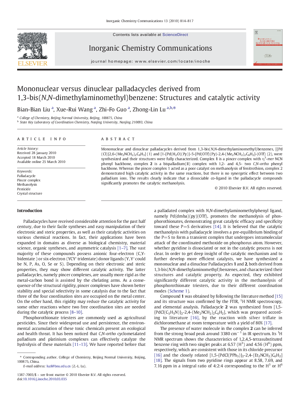 Mononuclear versus dinuclear palladacycles derived from 1,3-bis(N,N-dimethylaminomethyl)benzene: Structures and catalytic activity